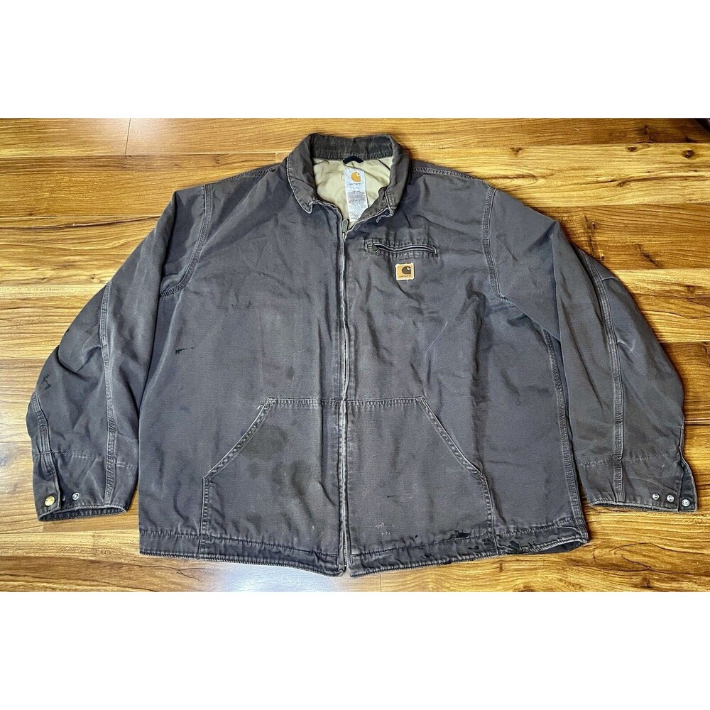 Vintage USA Carhartt Jacket Coat Brown Size 2xl RN#14806 J169 Great Condition